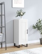 vidaXL Сайдборд бял гланц 345x34x90 см инженерно дърво