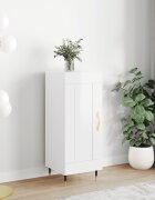 vidaXL Сайдборд бял гланц 345x34x90 см инженерно дърво