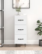 vidaXL Сайдборд бял гланц 345x34x90 см инженерно дърво