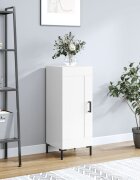 vidaXL Сайдборд бял гланц 345x34x90 см инженерно дърво