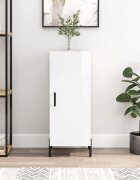 vidaXL Сайдборд бял гланц 345x34x90 см инженерно дърво