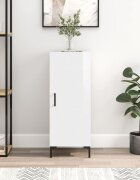vidaXL Сайдборд бял гланц 345x34x90 см инженерно дърво