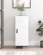 vidaXL Сайдборд бял гланц 345x34x90 см инженерно дърво