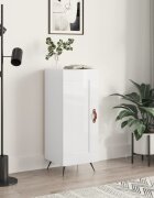 vidaXL Сайдборд бял гланц 345x34x90 см инженерно дърво
