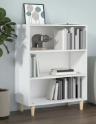vidaXL Сайдборд бял гланц 695x325x90 см инженерно дърво