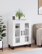vidaXL Сайдборд бял гланц 695x34x90 см инженерно дърво