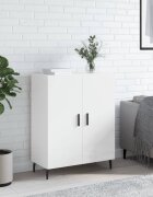 vidaXL Сайдборд бял гланц 695x34x90 см инженерно дърво