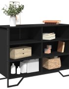 vidaXL Сайдборд черен 101x355x745 см инженерно дърво