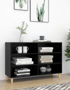 vidaXL Сайдборд черен 1035x35x70 см инженерно дърво