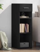 vidaXL Сайдборд черен 30x425x93 см инженерно дърво