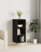vidaXL Сайдборд черен 345x325x90 см инженерно дърво