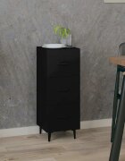 vidaXL Сайдборд черен 345x34x90 см инженерно дърво