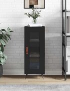 vidaXL Сайдборд черен 345x34x90 см инженерно дърво