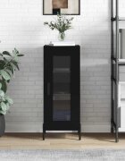 vidaXL Сайдборд черен 345x34x90 см инженерно дърво
