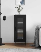vidaXL Сайдборд черен 345x34x90 см инженерно дърво