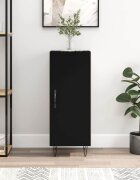 vidaXL Сайдборд черен 345x34x90 см инженерно дърво