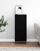 vidaXL Сайдборд черен 345x34x90 см инженерно дърво