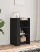 vidaXL Сайдборд черен 45x35x75 см инженерно дърво