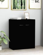 vidaXL Сайдборд черен 60x30x75 см инженерно дърво