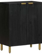vidaXL Сайдборд черен 60x33x75 см инженерно дърво