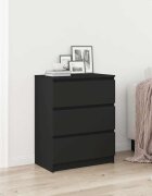 vidaXL Сайдборд черен 60x35x76 см инженерно дърво