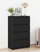 vidaXL Сайдборд черен 60x35x985 см инженерно дърво