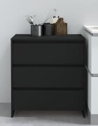 vidaXL Сайдборд черен 70x41x75 см инженерно дърво
