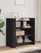 vidaXL Сайдборд черен 735x35x75 см инженерно дърво