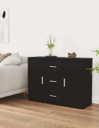 vidaXL Сайдборд черен 91x295x65 см инженерно дърво