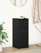 vidaXL Сайдборд Черен дъб 295x34x76 см инженерно дърво