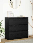 vidaXL Сайдборд Черен дъб 80x35x76 см инженерно дърво