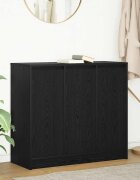 vidaXL Сайдборд Черен дъб 85x34x76 см инженерно дърво
