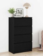 vidaXL Сайдборд черно и дъб 60x35x985 см инженерно дърво