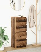 vidaXL Сайдборд cтаро дърво 375x35x99 см инженерно дърво