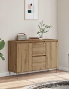 vidaXL Сайдборд дъб артизан 1015x35x70 см инженерно дърво