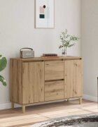 vidaXL Сайдборд дъб артизан 102x35x70 см инженерно дърво