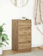 vidaXL Сайдборд дъб артизан 375x35x76 см инженерно дърво