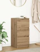 vidaXL Сайдборд дъб артизан 375x35x76 см инженерно дърво