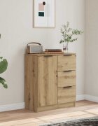 vidaXL Сайдборд дъб артизан 60x30x70 см инженерно дърво
