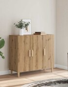 vidaXL Сайдборд дъб артизан 90x34x80 см инженерно дърво