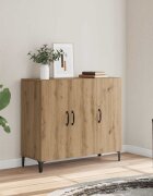 vidaXL Сайдборд дъб артизан 90x34x80 см инженерно дърво