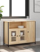 vidaXL Сайдборд дъб сонома 100x35x75 см инженерно дърво