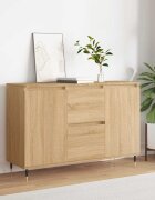 vidaXL Сайдборд дъб сонома 1015x35x70 см инженерно дърво