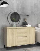 vidaXL Сайдборд дъб сонома 102x35x70 см инженерно дърво