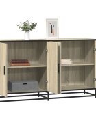 vidaXL Сайдборд дъб сонома 134x35x76 см инженерно дърво
