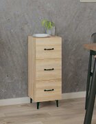vidaXL Сайдборд дъб сонома 345x34x90 см инженерно дърво