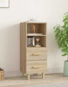 vidaXL Сайдборд дъб сонома 345x34x90 см инженерно дърво