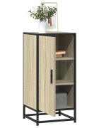 vidaXL Сайдборд дъб сонома 355x35x76 см инженерно дърво и метал