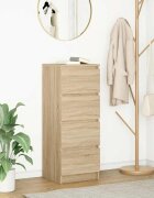vidaXL Сайдборд дъб сонома 375x35x99 см инженерно дърво