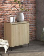 vidaXL Сайдборд дъб сонома 60x35x70 см инженерно дърво